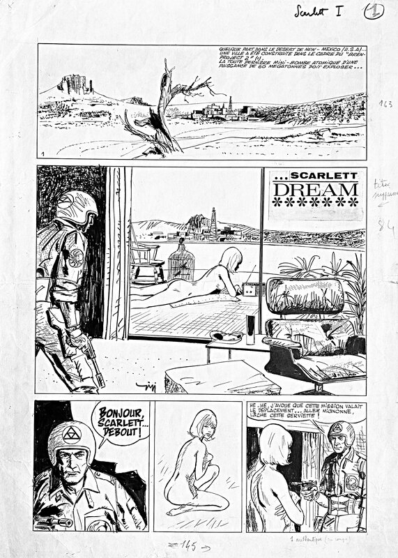 Scarlett Dream p1T1 par Robert Gigi, Claude Moliterni - Planche originale