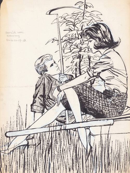 Jan Wesseling & Thé Tjong-Khing (KhiWes) | 1961 | Rosita 26: Muziek voor Rosemary - Illustration originale