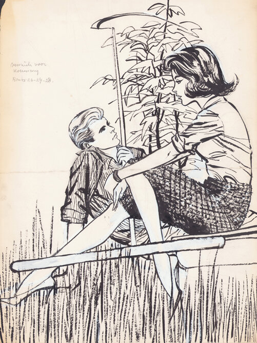 Jan Wesseling & Thé Tjong-Khing (KhiWes) | 1961 | Rosita 26: Muziek voor Rosemary - Original Illustration