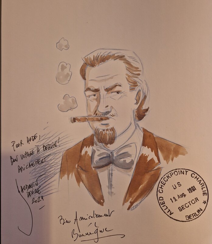 Baudouin Deville, Bérengère Marquebreucq, Dédicace de Deville dans Berlin 61 - Sketch