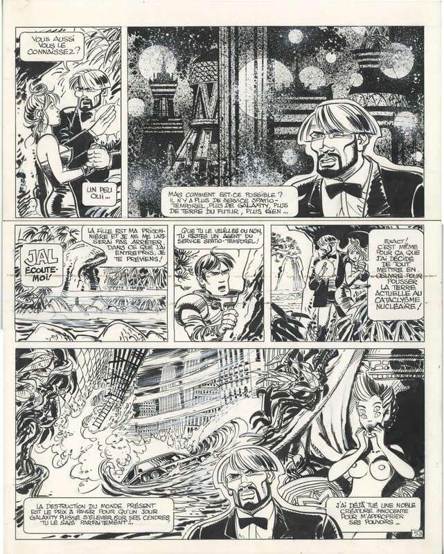 For sale - Jean-Claude Mézières - Valérian & Laureline - Sur les frontières (13) - 1988 - p53 - Comic Strip