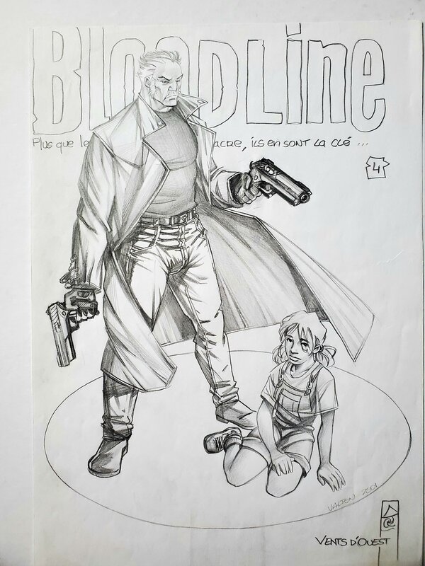 Louis-Xavier Valton, BLOODLINE T4 ENTRE LES MONDES - Original art