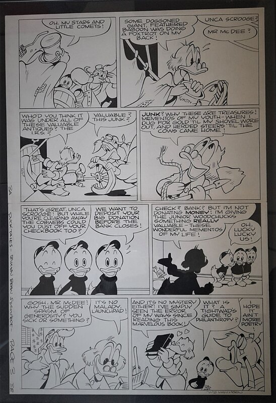 William Van Horn, Picsou et ses souvenirs - Planche originale