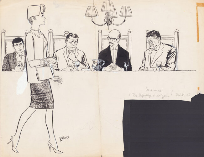 Jan Wesseling & Thé Tjong-Khing (KhiWes) | 1961 | Rosita 36: De lieftallige indringster - Original Illustration