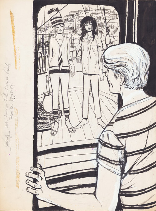 Jan Wesseling & Thé Tjong-Khing (KhiWes) | 1961 | Rosita 47-49: Een zomer vol romantiek - Illustration originale