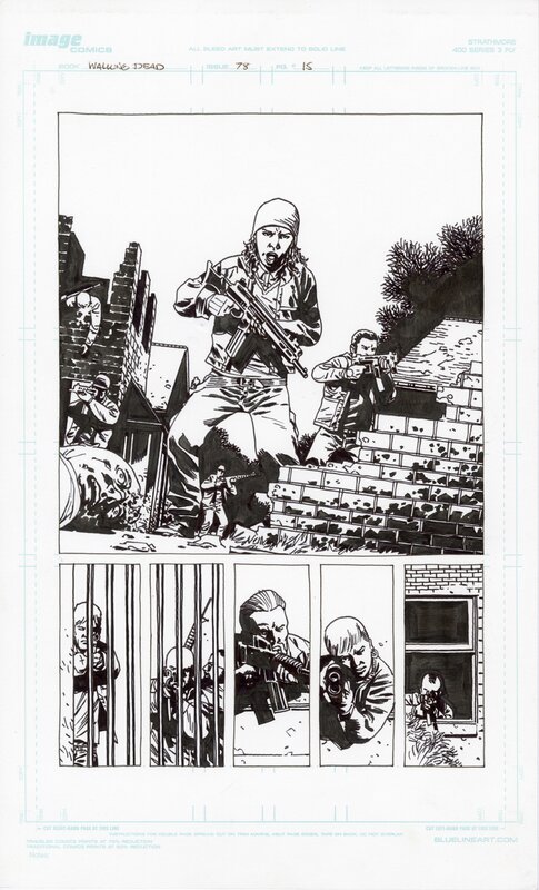 En vente - CHARLIE ADLARD - THE WALKING DEAD - PLANCHE ORIGINALE 15 - Planche originale