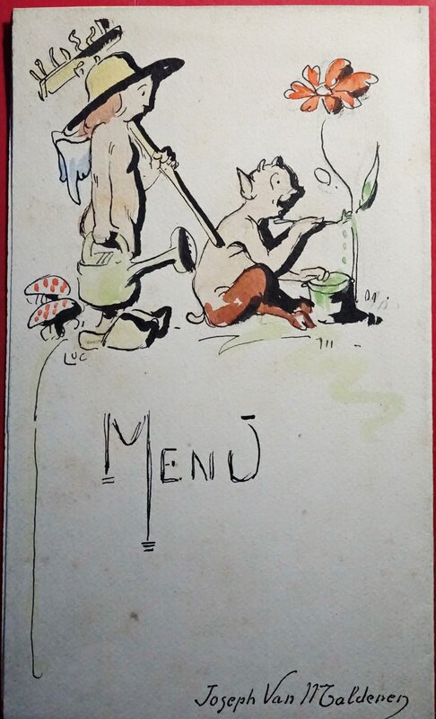 Menu 1923 - 1/2 by Luc Lafnet - Original art
