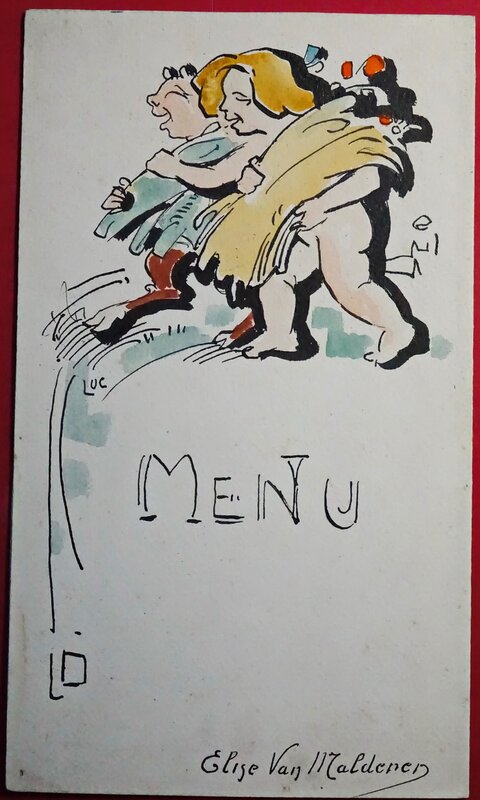 Menu 1923 - 1/2 by Luc Lafnet - Original art