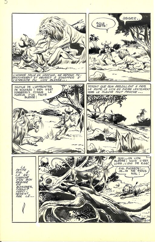 Pedrazza, Akim, Le champion obstiné, planche n°5, Akim#66, 1962. - Comic Strip