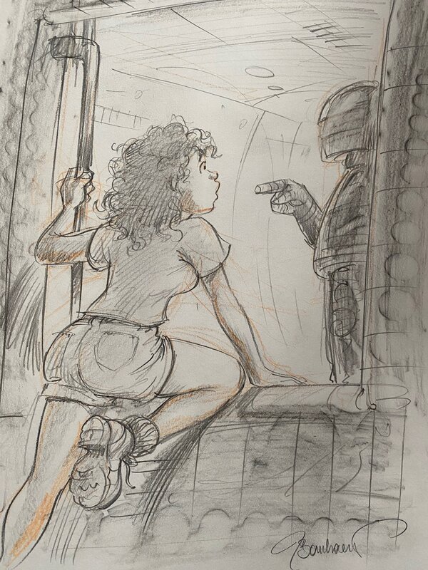 Jan Bosschaert, illustration originale, Sam surprise. - Original Illustration