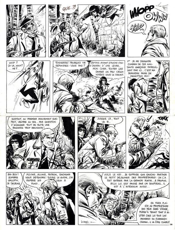 For sale - Vance : Bruno Brazil tome 3 planche 28 - Comic Strip