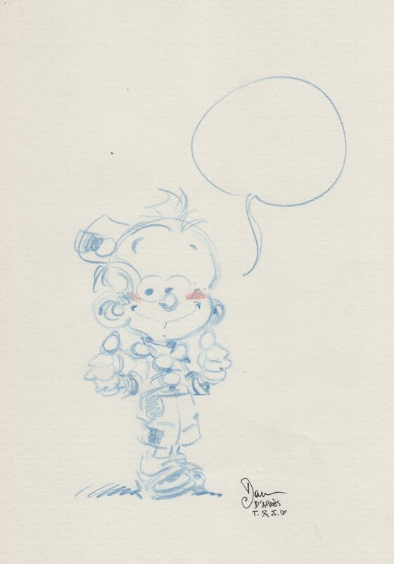 Le petit Spirou par Dan Verlinden - Illustration originale