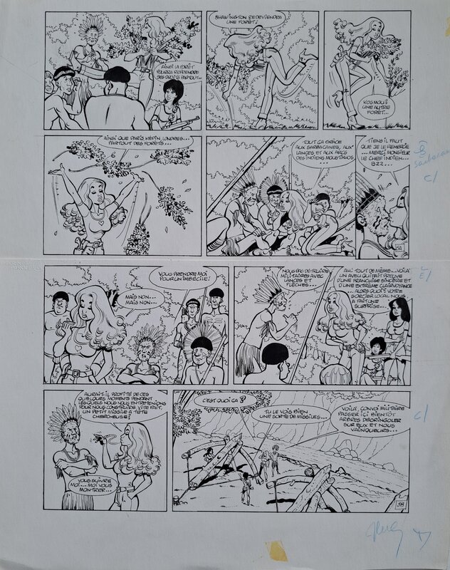 Brelan de dames par Renaud, Jean-Luc Vernal - Planche originale