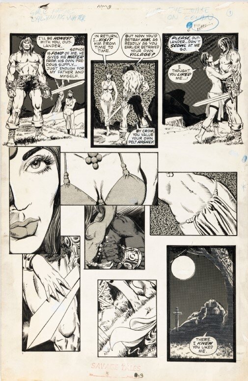 Jim Starlin, Al Milgrom, Savage Tales 5 Page 9 - Planche originale