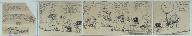 Milt GROSS, Count Screwloose of Toulouse, 1930 circa - Planche originale