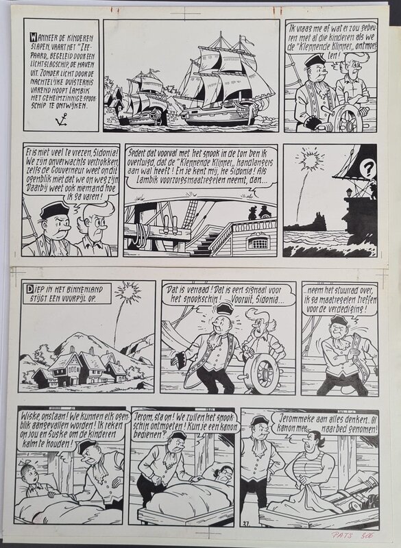 Willy Vandersteen, Eduard De Rop, De kleppende klipper, pagina 27 - Planche originale