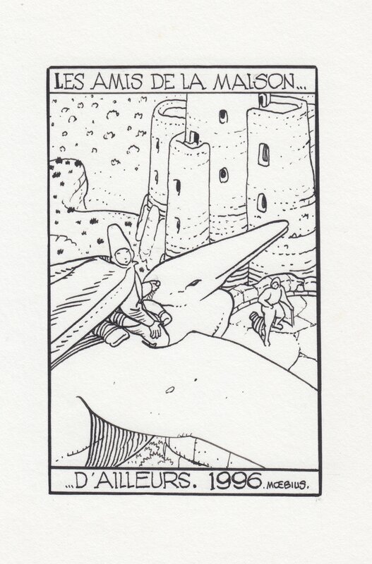 En vente - Moebius, Les amis de la Maison d'Ailleurs - Planche originale