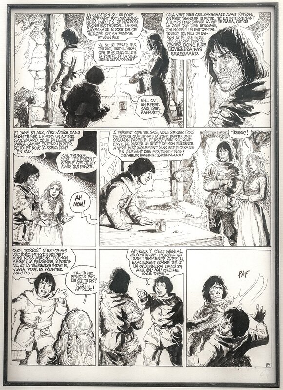 Rosinski : planche originale 29 de Thorgal tome 15 : le maitre des montagnes - Planche originale