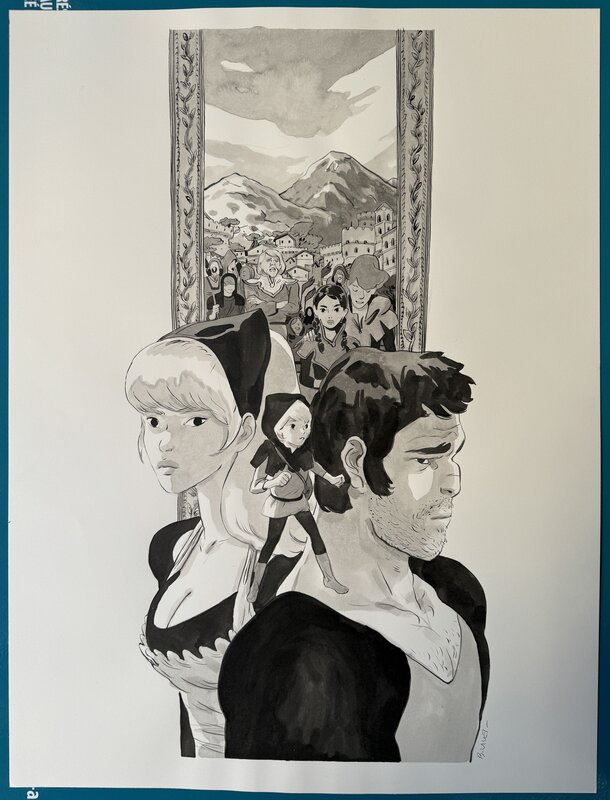 For sale - Bastien Vivès, Couverture LASTMAN Tome 1 Recréation expo 2019 - Original Cover