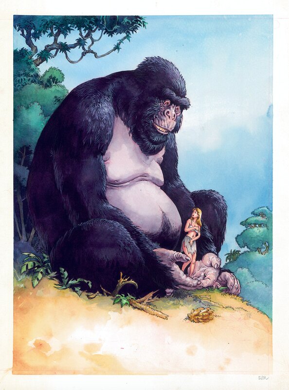 En vente - Kong par Étienne Le Roux - Illustration originale