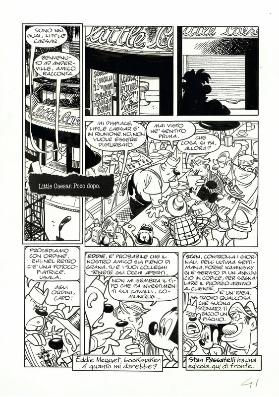 Giorgio Cavazzano, Mmmm #0 - 1999 - Anderville page 41 - Mickey Mouse - Planche originale