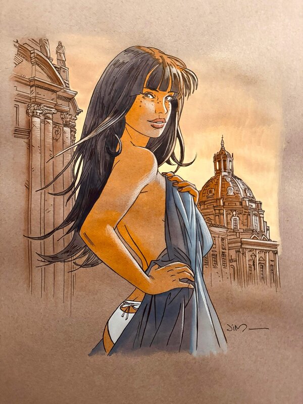 Jim, Marie une nuit à Rome - Original Illustration