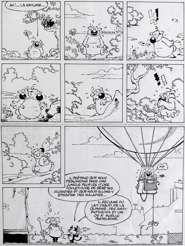 Dupa - Cubitus - album 13 - Gag 656 - planche originale - comic art a - Planche originale