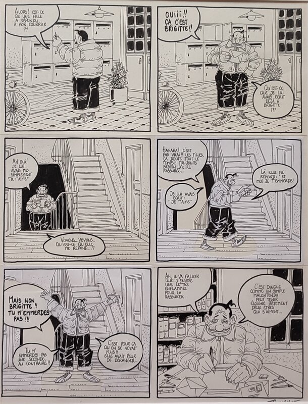 Didier Tronchet, Jean Claude Tergal et Brigitte - Planche originale