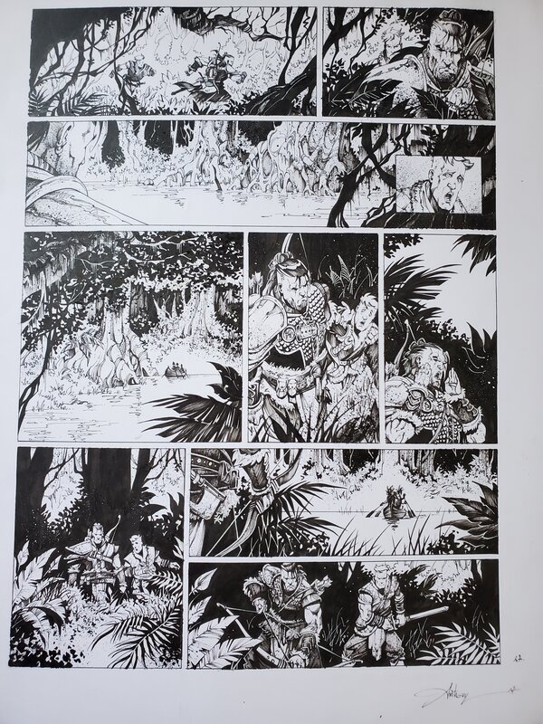 Anthony Jean, CONAN LE CIMMERIEN  T3 AU-DELA DE LA RIVIERE NOIRE - Planche originale