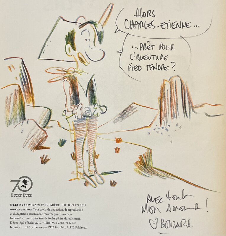Lucky Luke by Guillaume Bouzard, Morris - Sketch