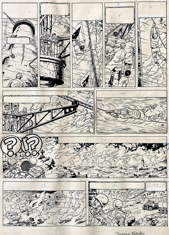 Jacques Martin, Lefranc - L'ouragan de Feu - T2 p.58 - Planche originale