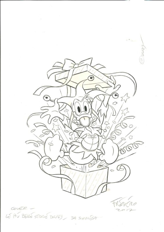 Andrea Freccero, Le piu belle storie Disney n. 43 cover - A Sorpresa - Couverture originale