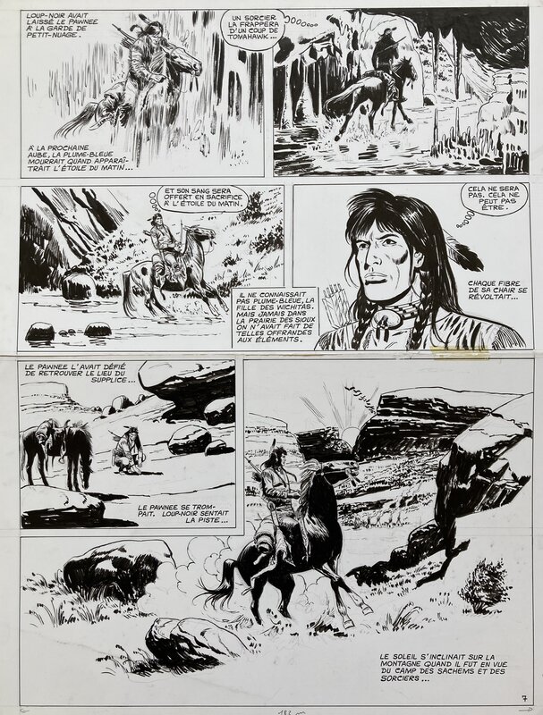 1974 - Loup-Noir par Kline - Planche originale