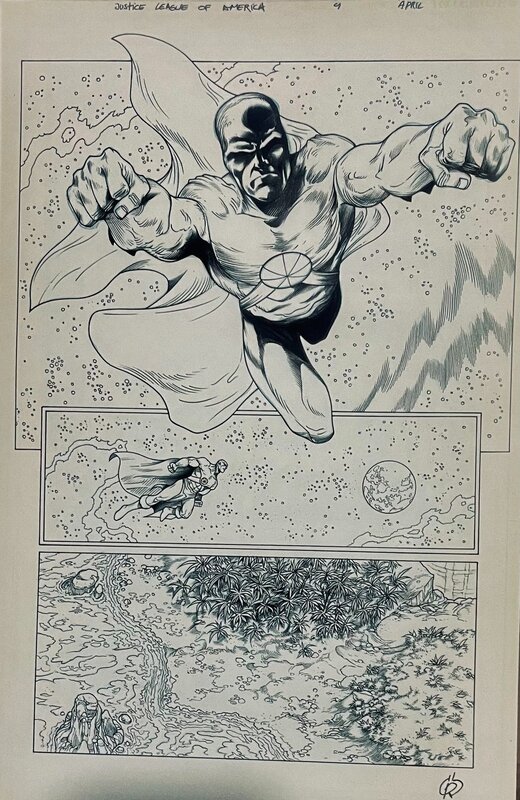 Martian Manhunter par Ándres Guinaldo, Vicente Cifuentes - Planche originale