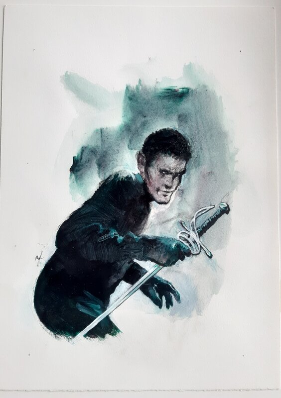 En vente - René Follet, Couverture roman Bob MORANE - 