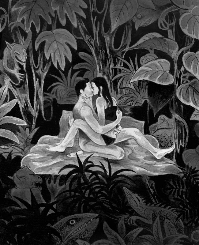 En vente - Michael Sterckeman - Intimate Jungle - Illustration originale
