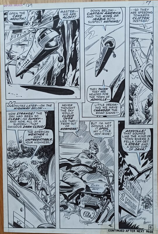 Gene Colan, Dick Ayers, Captain America #129 p 7 par Gene Colan & Dick Ayers (1970) - Planche originale