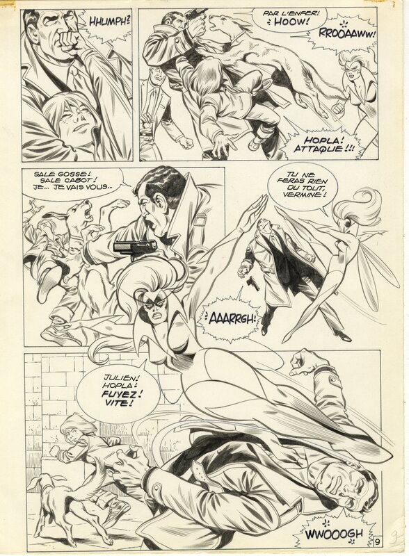 En vente - Mitton, Mikros, Planche n°42, Titans#55. 1983 - Planche originale