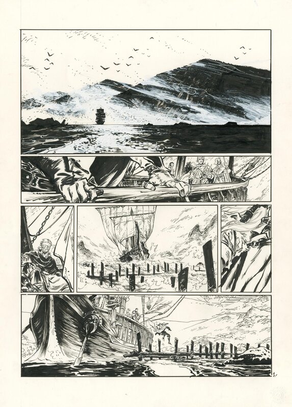 En vente - Robin Recht, Elric - Le loup blanc, Tome 03 - Planche originale