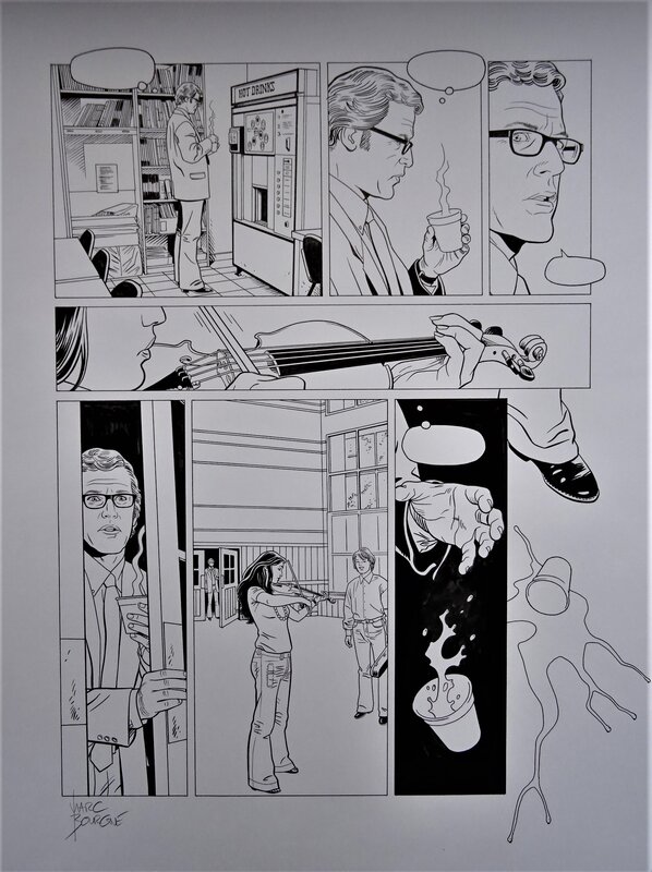 For sale - Marc Bourgne, Planche Originale 5 L’art du crime, La mélodie d’Ostelinda - Comic Strip