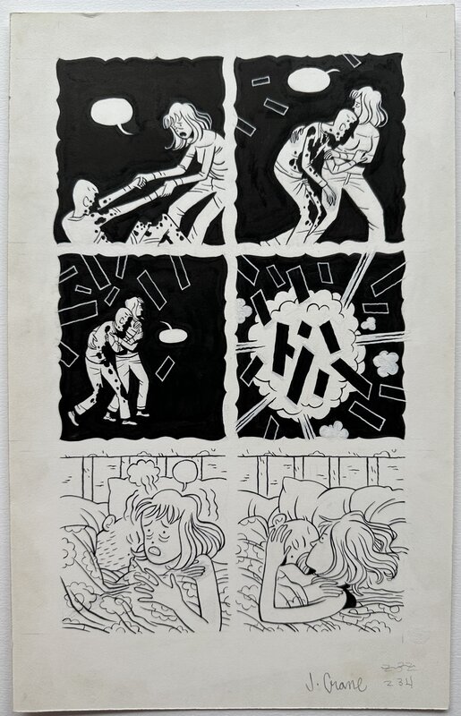 Jordan Crane, Keeping Two - p234 - Chased by Dark Dreams - Comic Strip