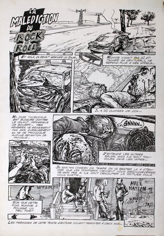 Ivan Brun, Rémy Bordelet, La Malédiction Du Rock'n'Roll page 1 - Planche originale