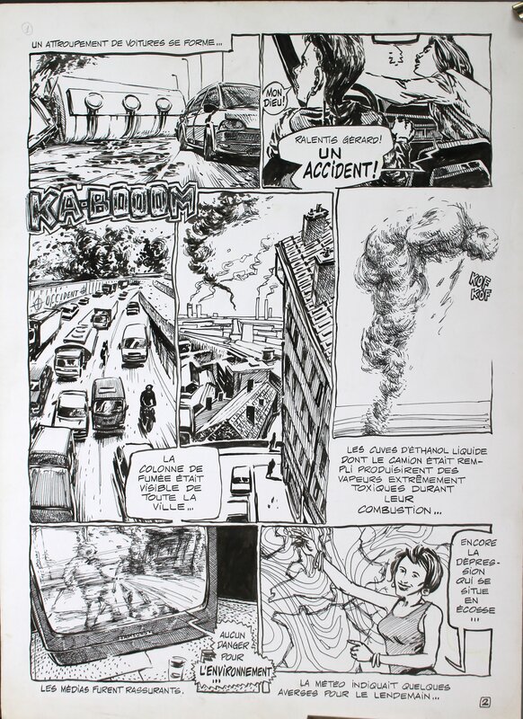 Ivan Brun, Rémy Bordelet, The Acid City page 2 - Planche originale