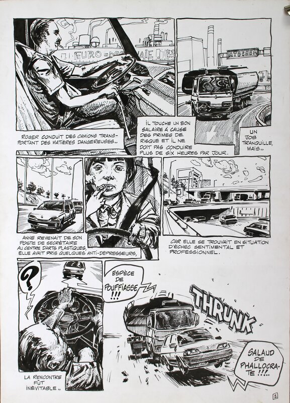 Ivan Brun, Rémy Bordelet, The Acid City page 1 - Planche originale