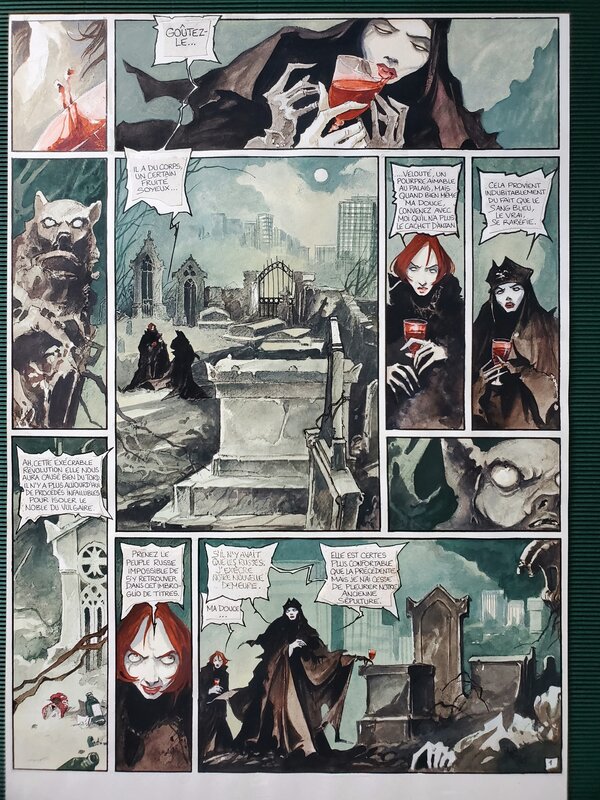 Pascal Croci, DRACULA T2 LE MYTHE RACONTE PAR BRAM STOCKER  couleur directe - Planche originale