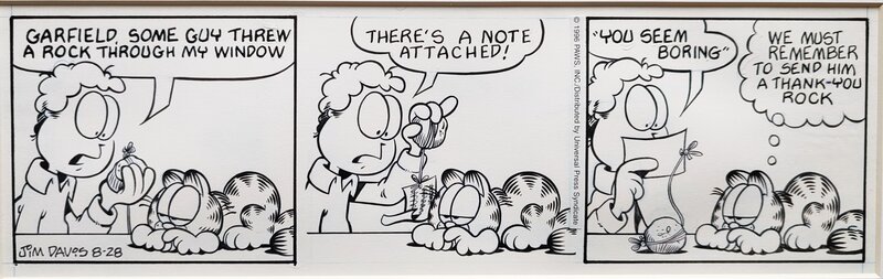 Garfield par Jim Davis - Planche originale
