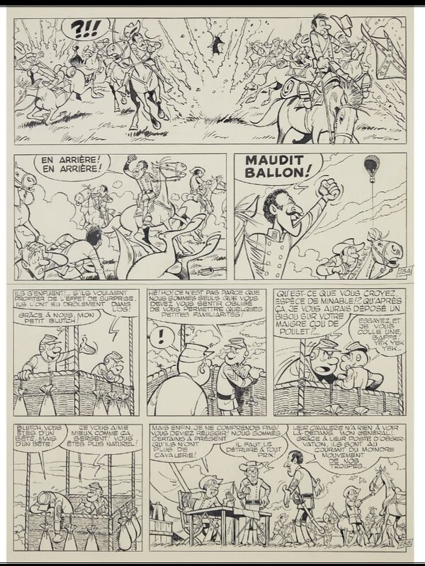 Willy Lambil, Les cavaliers du ciel - Planche originale