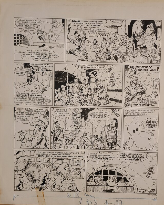 Arthur contre César par Cézard - Planche originale