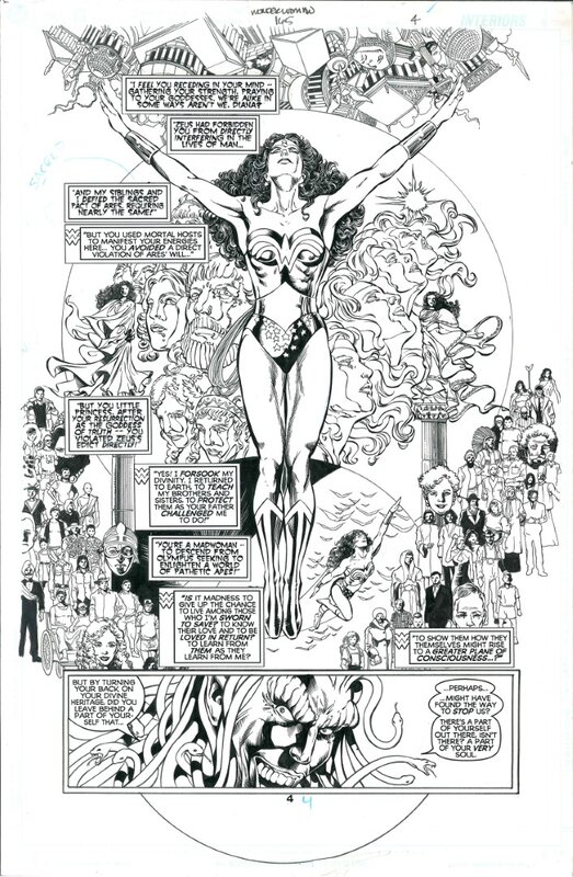 For sale - Phil Jimenez, Andy Lanning, Wonder Woman 165 page 4 splash - Comic Strip