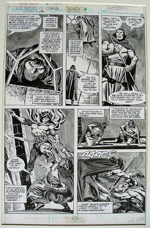 Ernie Chan, Roy Thomas, Planche pour Savage Sword of Conan - Planche originale